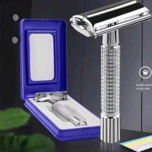 Classic Silver Double-Edged Safety Razor - Picture 1 of 2